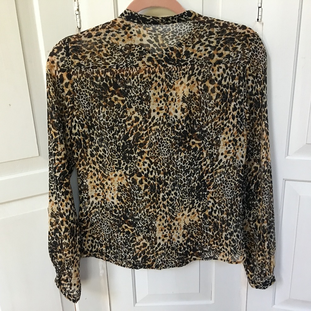 Zara Basic Long Sleeve Button Down Blouse - image 7